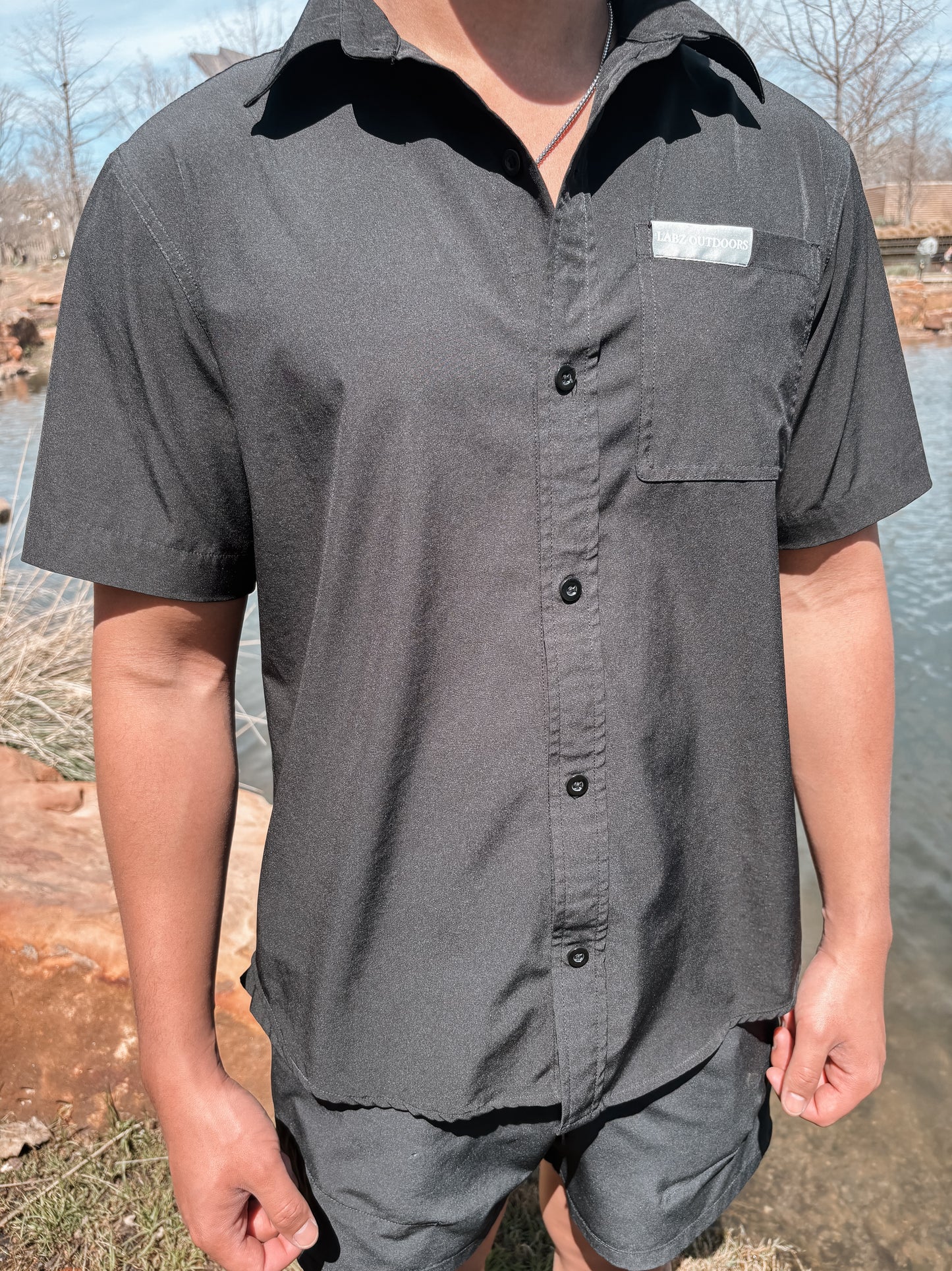 Performance Button Down - Black